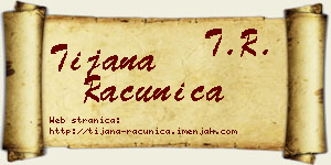 Tijana Računica vizit kartica